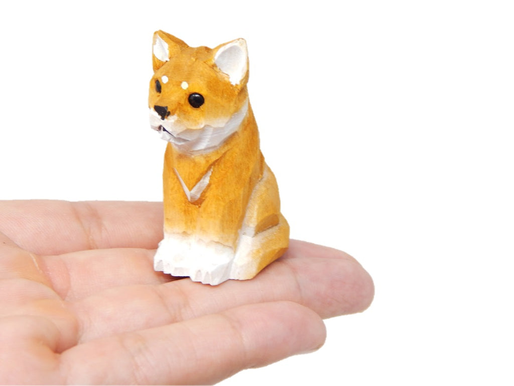 Wooden Carving Dog Figurine X7238