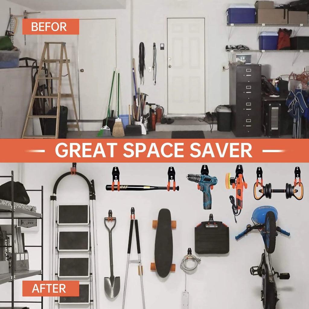 12 Packs Heavy Duty Steel Garage Storage Hooks with Tool Hangers J44051