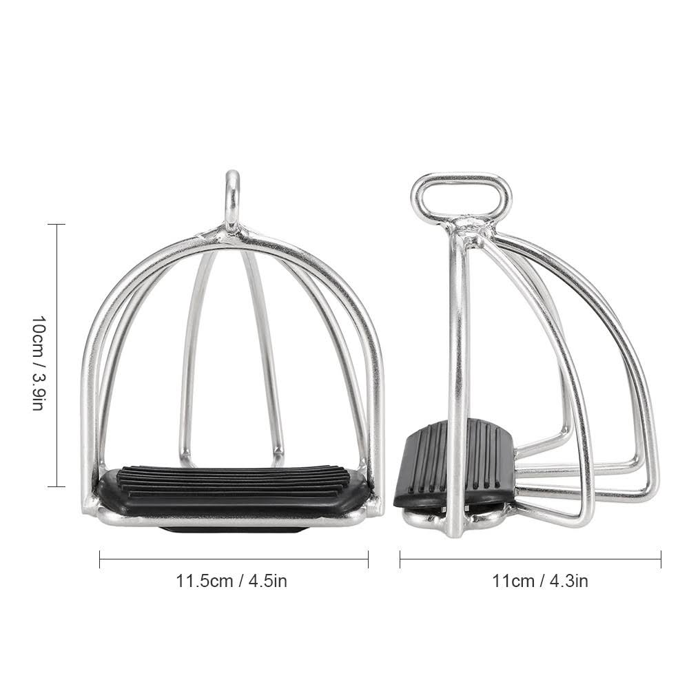 2 Pcs Flex Steel Horse Riding Stirrups E4673