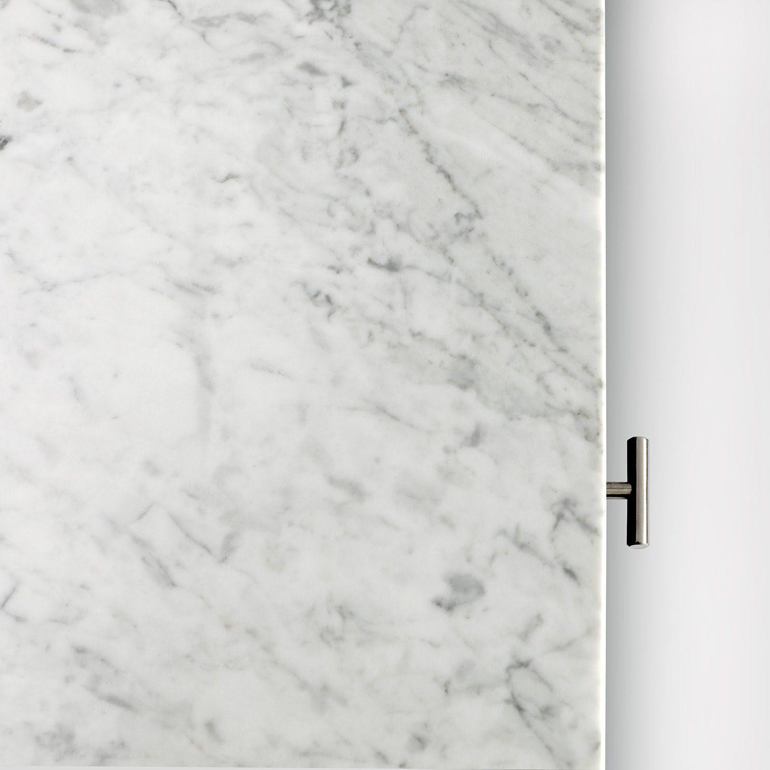 18x22 Square White Marble Side Table with Legs P5176