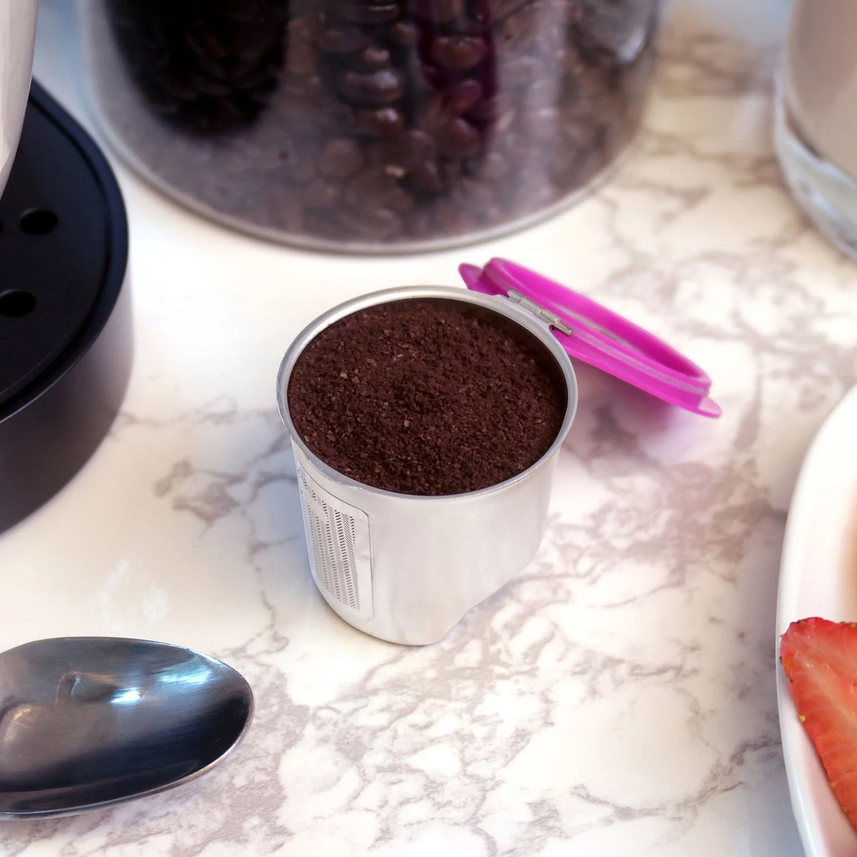 Stainless Steel Reusable Coffee Pod with Metal Filter D4695
