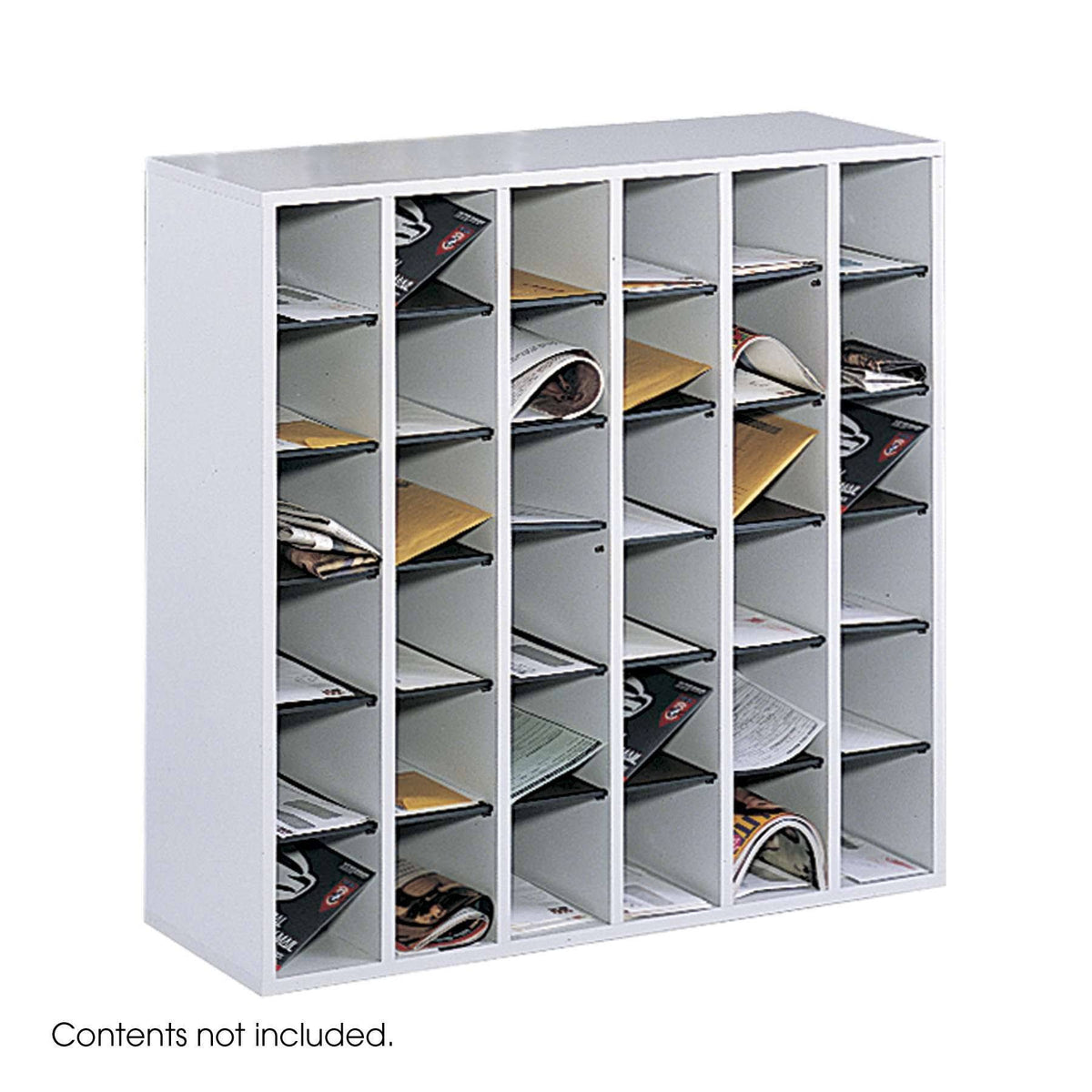 Grey Wood 36-Compartment File/Mail Sorter V61708