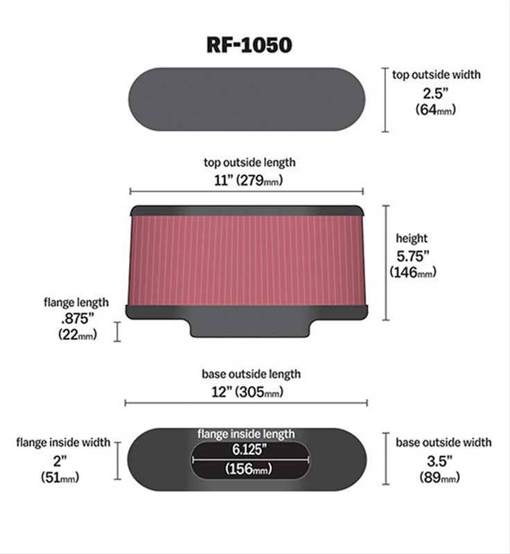 Universal Air Filter with Carbon Fiber Top Q476977