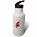 Vintage Floral Monogram Flip Straw 21oz Water Bottle O510043