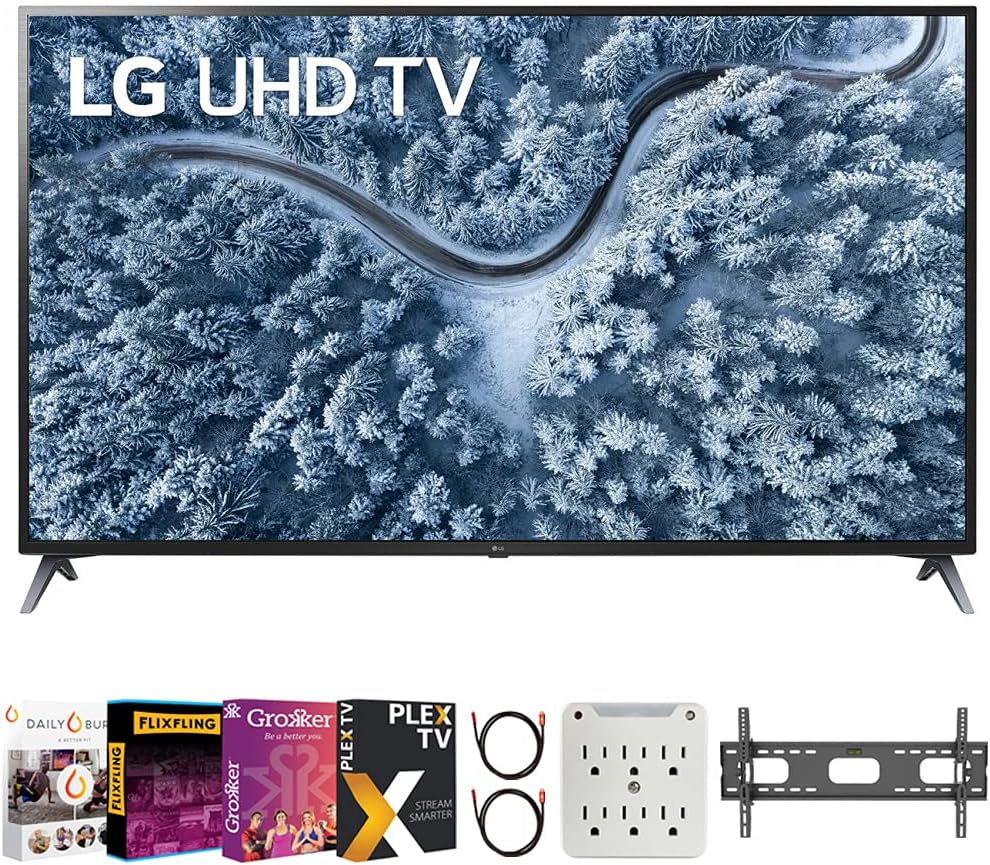 75 Inch LED 4K UHD Smart TV Bundle with Wall Mount X726389