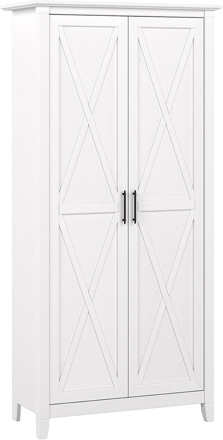 Pure White Oak Bathroom Storage Cabinet with Doors U737