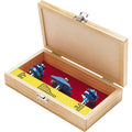 Horizontal Panel Router Bit Set with Wooden Case F124