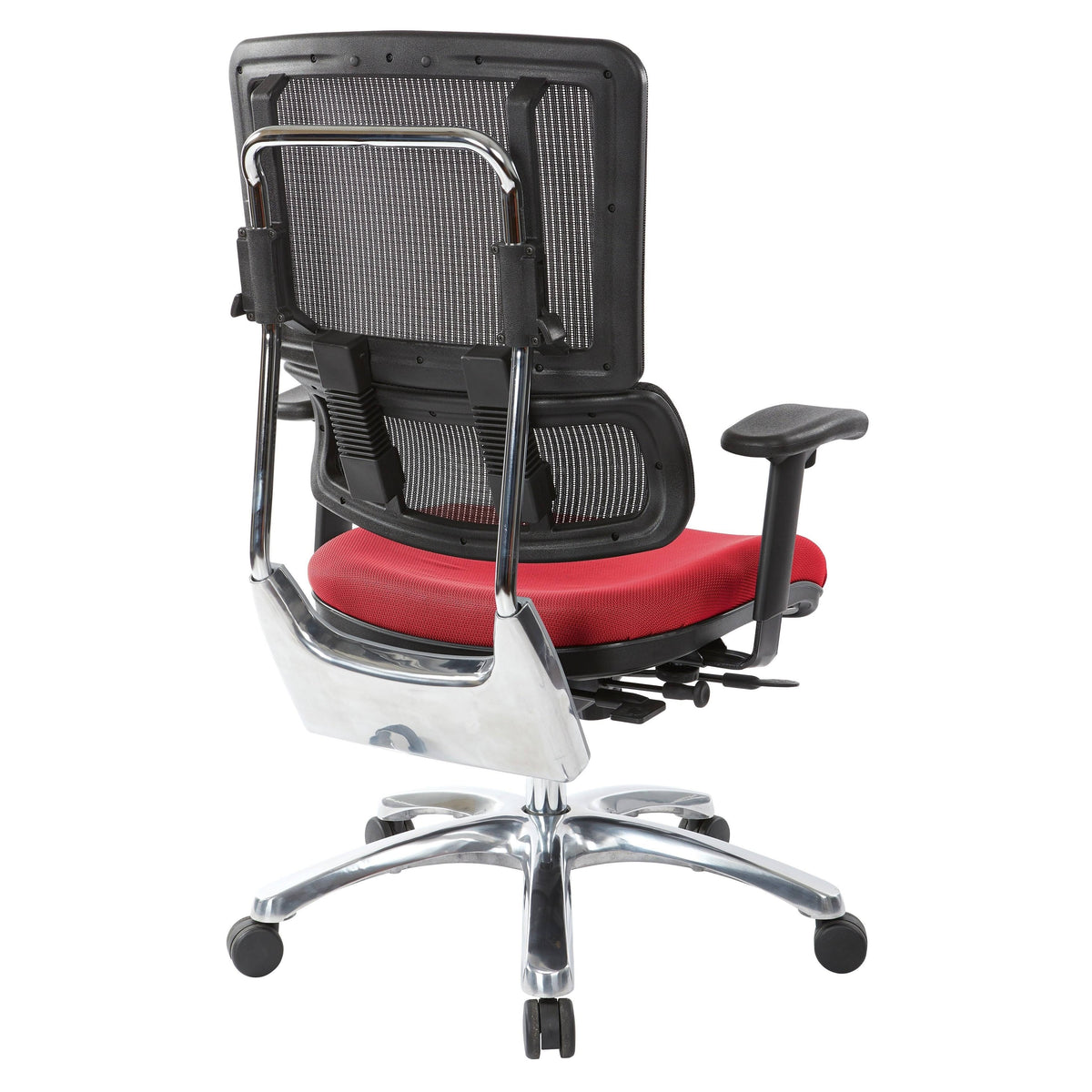 Olive Black Mesh Back Fabric Seat Chrome Base Chair T4525