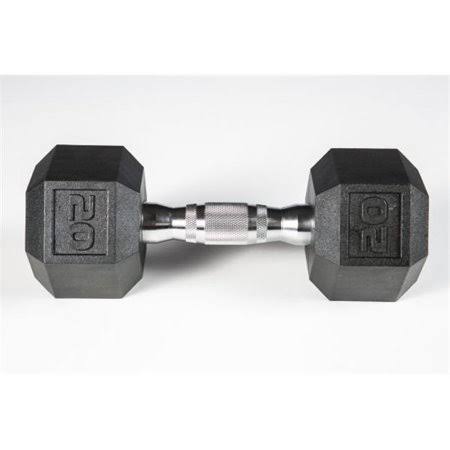 20 lbs PVC Hex Dumbbell with Chrome Ergo Handle J4213